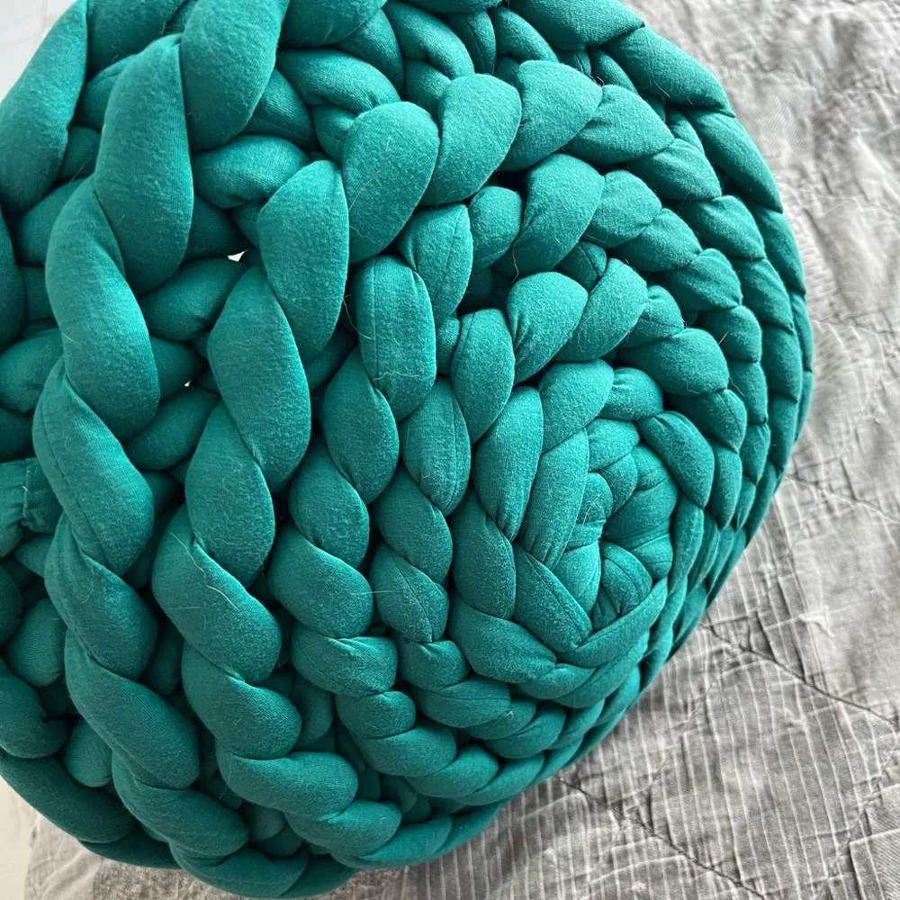 Chunky Knit Pet Basket, Machine Washable Cotton Cat/Dog Bed or Home Decor